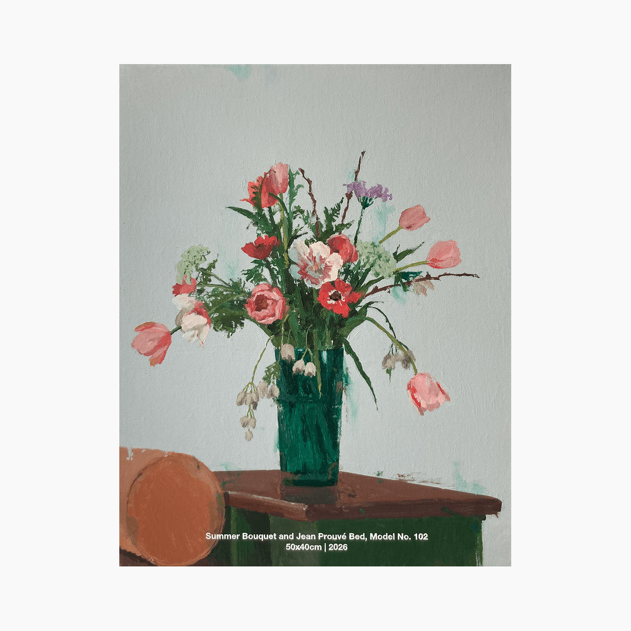 SUMMER BOUQUET AND JEAN PROUVÉ BED, MODEL NO. 102